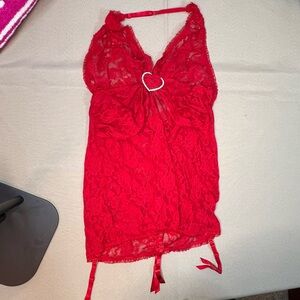 Frederick's of Hollywood Red Lace Babydoll